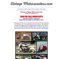 Vintage Motor Scooters logo and website